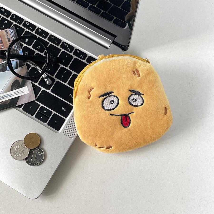 Süße Kartoffel-Geldbörse, tragbare Mini-Aufbewahrungstasche für Kinder, Cartoon-Plüsch, für Mädchen, Kopfhörer, Schlüssel, Wechselgeld, Karten-Organizer, Geschenk von Joom DACH