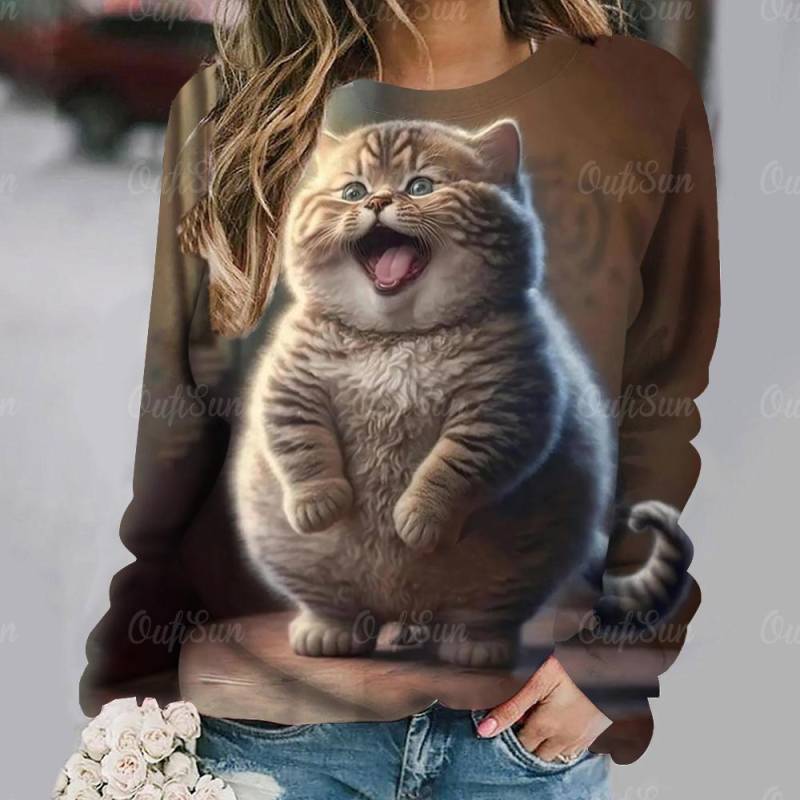 Süße Katze Print Mode Damen Langarm T-Shirts Herbst Frauen Kleidung Casual Baumwolle Pullover Lose Weibliche Tops Streetwear 4XL Süße Katze Print Mode Damen Langarm T-Shirts Herbst Frauen Kleidung Casual Baumwolle Pullover Lose Weibliche Tops Streetwear 4XL von Joom DACH