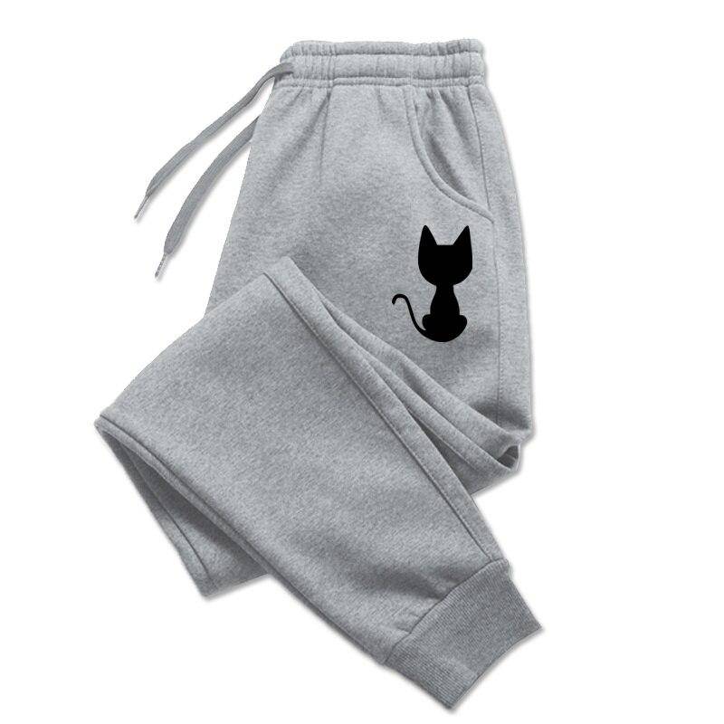 Süße Katze bedruckte Damen-Jogginghose aus Baumwolle, lange Hose, Joggerhose, Sport, Fitness, solide Jogginghose XL licht grau Süße Katze bedruckte Damen-Jogginghose aus Baumwolle, lange Hose, Joggerhose, Sport, Fitness, solide Jogginghose XL licht grau von Joom DACH