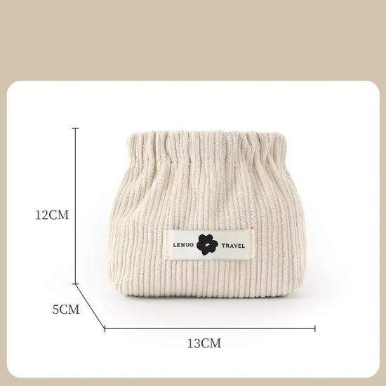 Süße Kosmetiktasche für Damen, Mini-Lippenstift-Handtasche, kleine Make-up-Tasche, Organizer, neue elastische Cord-Aufbewahrungstasche für Karten und Münzen weiß von Joom DACH