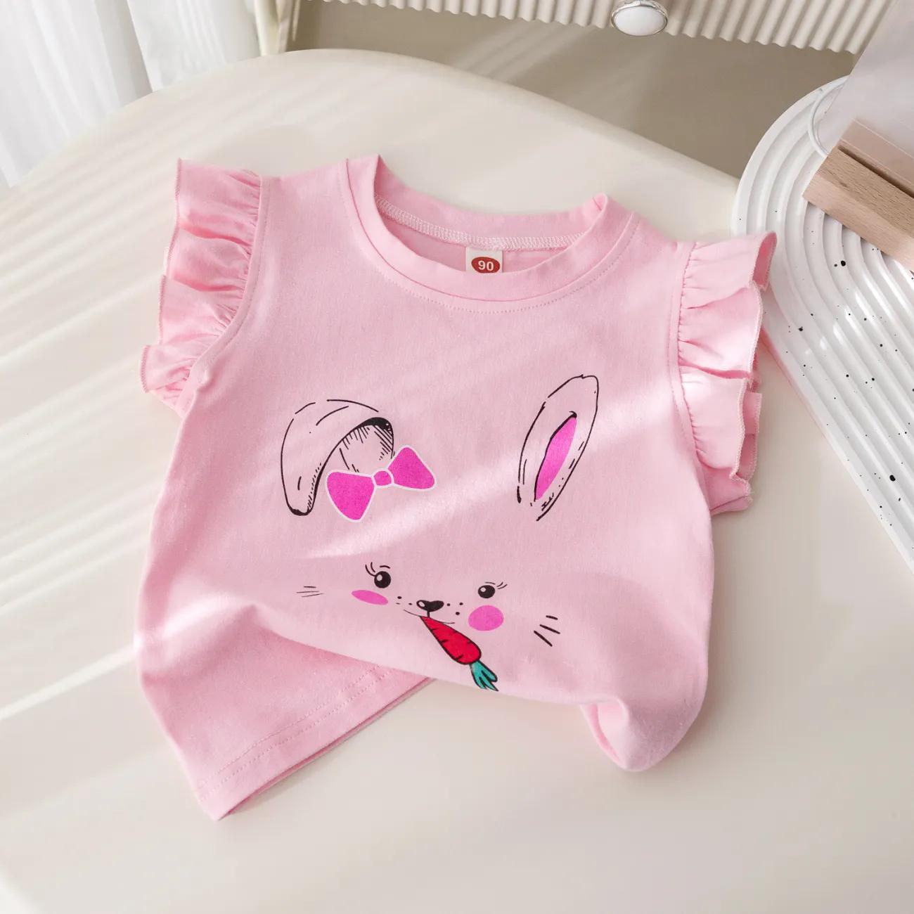 Süße Mädchen fliegen Ärmel Baby Tank Top T-shirt Prinzessin Cartoon Kurzarm 90 rosa von Joom DACH