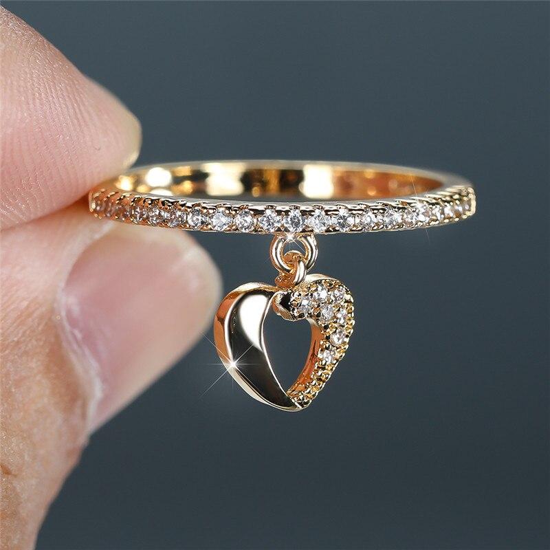 Süße weibliche Kristall Hohl Herz Anhänger Ring Boho Gold Silber Farbe Verlobungsring Charme Zirkon Stein Eheringe für Frauen 8 gold Süße weibliche Kristall Hohl Herz Anhänger Ring Boho Gold Silber Farbe Verlobungsring Charme Zirkon Stein Eheringe für Frauen 8 gold von Joom DACH