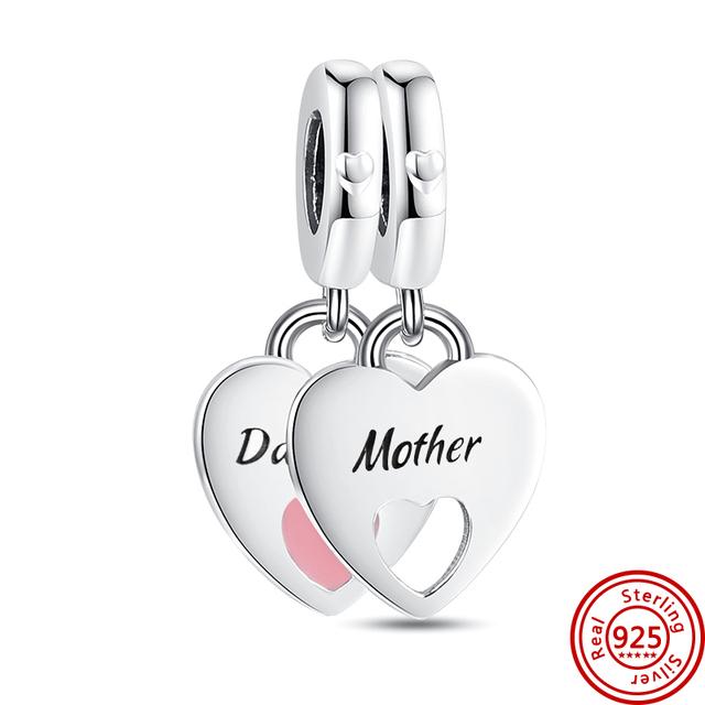 Süßer Junge Mädchen für immer Stammbaum Schloss Herz Bead Fit Charm Sterling Silber 925 Armband Schmuck Geschenk von Joom DACH