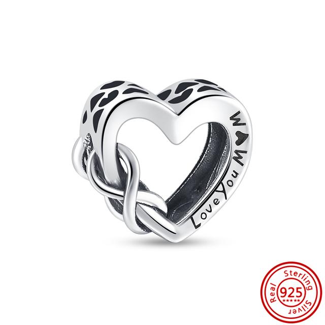 Süßer Junge Mädchen für immer Stammbaum Schloss Herz Bead Fit Charm Sterling Silber 925 Armband Schmuck Geschenk von Joom DACH