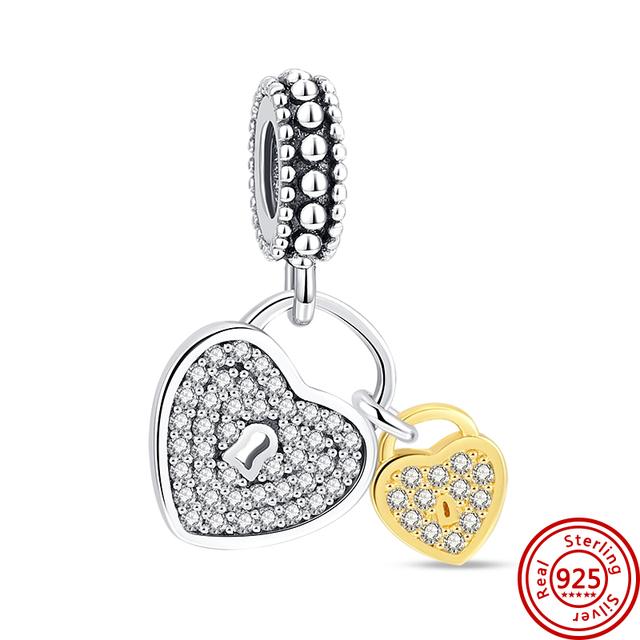 Süßer Junge Mädchen für immer Stammbaum Schloss Herz Bead Fit Charm Sterling Silber 925 Armband Schmuck Geschenk von Joom DACH