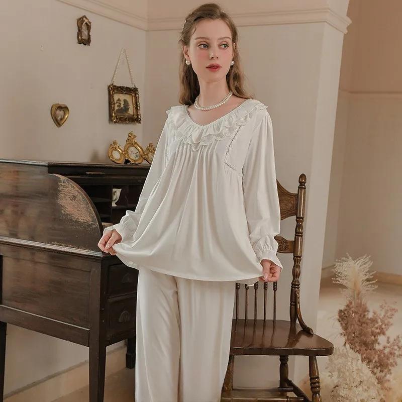 Süßer Pyjama-Set für Damen, Langärmelige Hauskleidung für Herbst .Frühling und Herbst L von Joom DACH