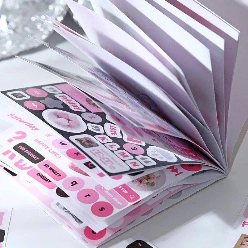 Süßes Magazin Scrapbooking Aufkleber Buch DIY Junk Journal Material Dekoration Album Tagebuch Korea Schreibwaren Aufkleber rosa von Joom DACH