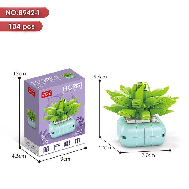 Sukkulenten Topf Bausteine Goldene Zweige Jade Blätter Pfirsich Bausteine kinder Bausteine Spielzeug von Joom DACH