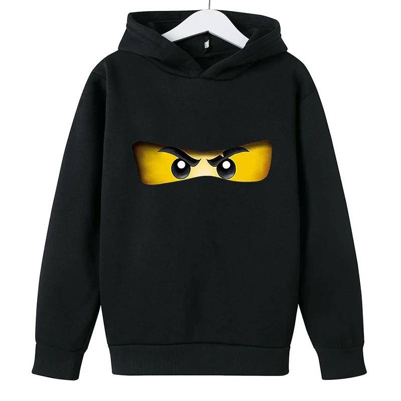 Super Cool Cartoon Ninjago Print Kinder Kapuzenpullover Herbst und Winter Outdoor Freizeit Sport Street Jungen Sweatshirt 160cm schwarz von Joom DACH