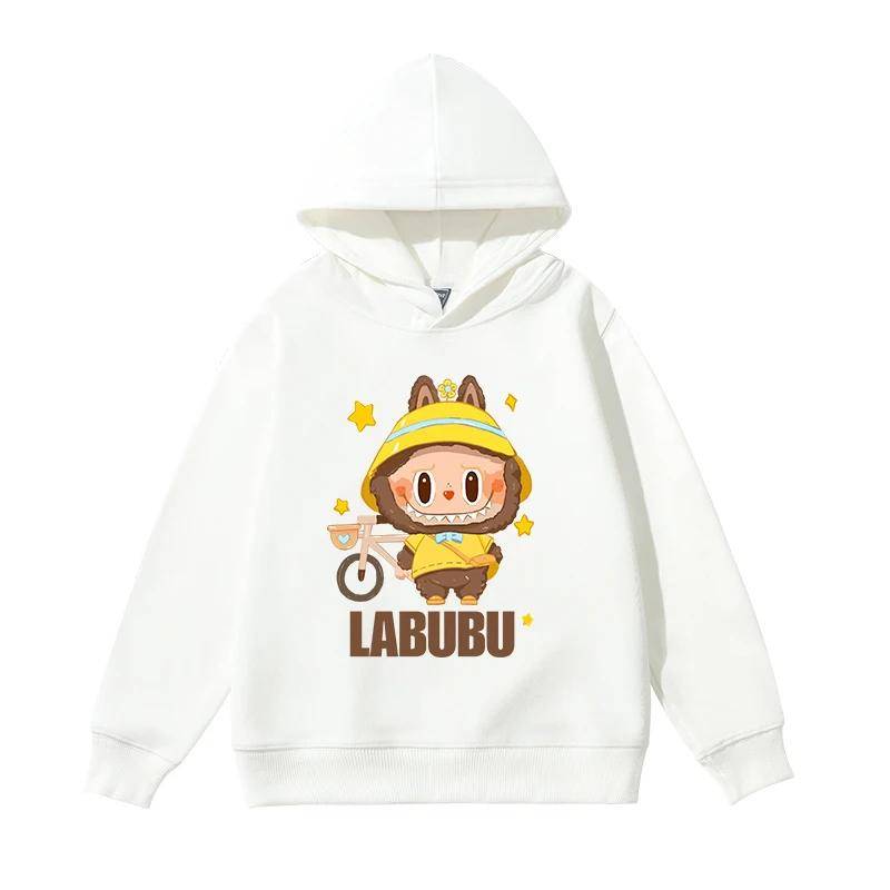 Super heißes Labubu Labu Kinder-Sweatshirt mit Kapuze Kinder Mädchen 25 neu Herbst und Winter plus Samt langärmeliges Kapuzenoberteil 120 von Joom DACH