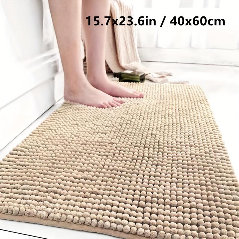 Superabsorbierender dicker Badezimmerteppich - Rutschfest, Weiche Polyester-PVC-Rückseite, Perfekt für Heimdekoration, Geeignet für Küche und Essbereich 15.7x23.6in / 40x60cm apricot von Joom DACH