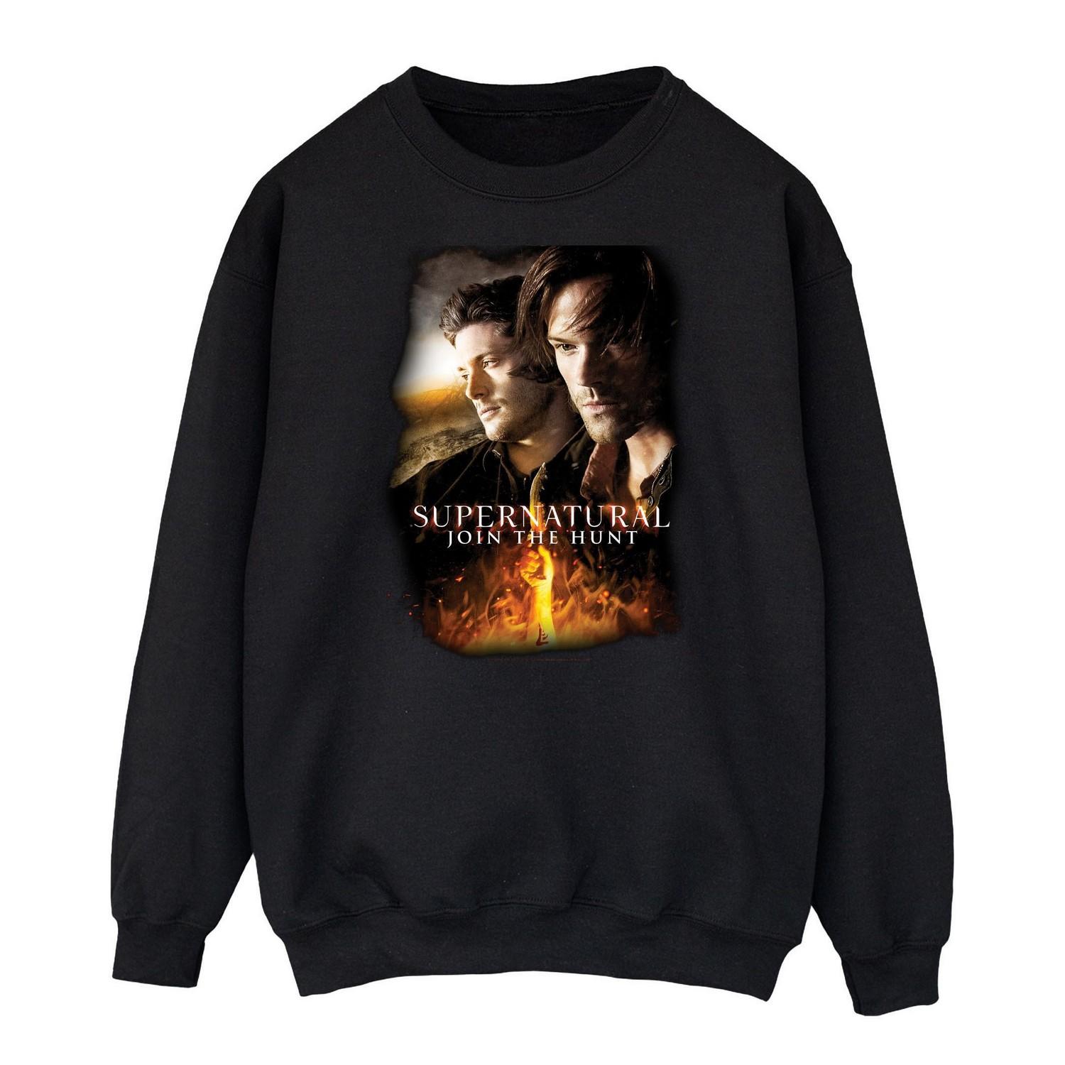 Supernatural Damen/Damen Flaming Poster Sweatshirt XXL schwarz von Joom DACH