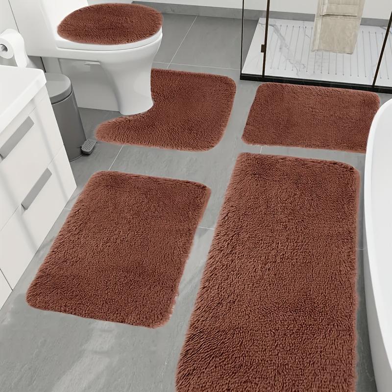 Superweiches 5-teiliges Badezimmerteppich-Set – saugfähige Mikrofaser, rutschfest, inklusive U-förmigem Konturteppich und Flächenteppich – perfekte Heimdekoration, handwaschbar A SET Superweiches 5-teiliges Badezimmerteppich-Set – saugfähige Mikrofaser, rutschfest, inklusive U-förmigem Konturteppich und Flächenteppich – perfekte Heimdekoration, handwaschbar A SET von Joom DACH