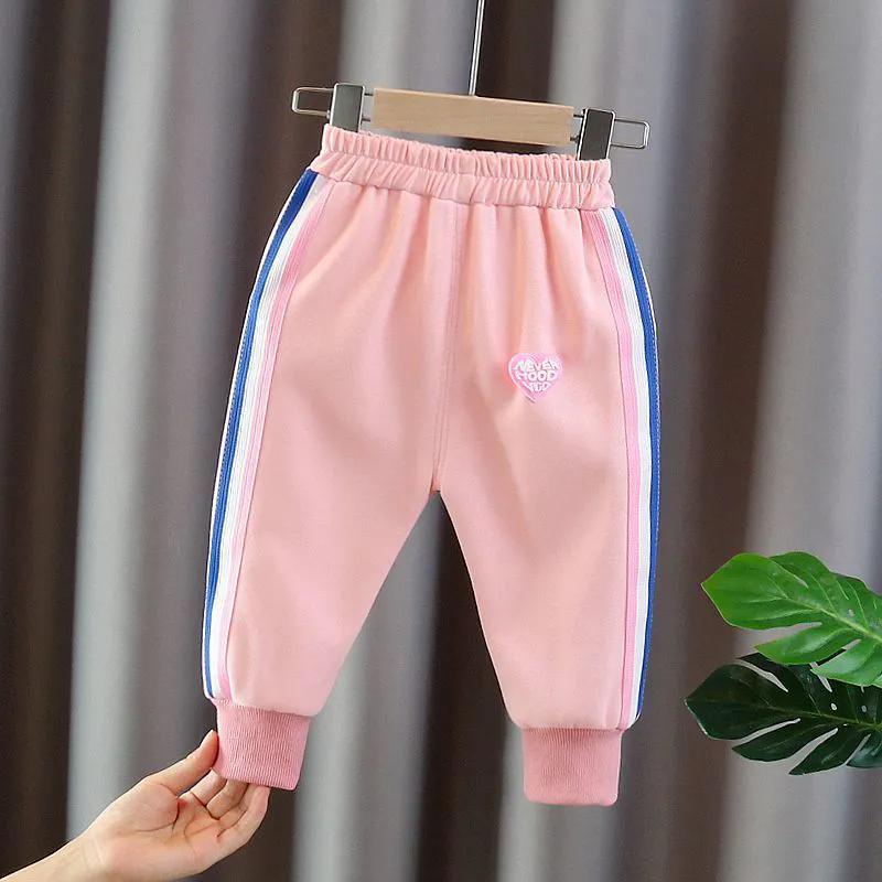 Sweathose Mädchen Baby Kinderbekleidung Mädchen Jungen Freizeithose Frühling Kinder-Sweathose Lockere Kleidung Hosen 100 rosa von Joom DACH