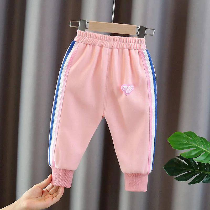 Sweathose Mädchen Baby Kinderbekleidung Mädchen Jungen Freizeithose Frühling Kinder-Sweathose Lockere Kleidung Hosen 100 rosa von Joom DACH