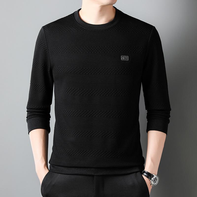 Sweatshirt im Western-Stil für Herren, Herbst Neue Mode Rundhals-Pullover, Koreanischer Stil Lässiges Herren-Unterziehshirt, Langarm-T-Shirt XXXXL von Joom DACH