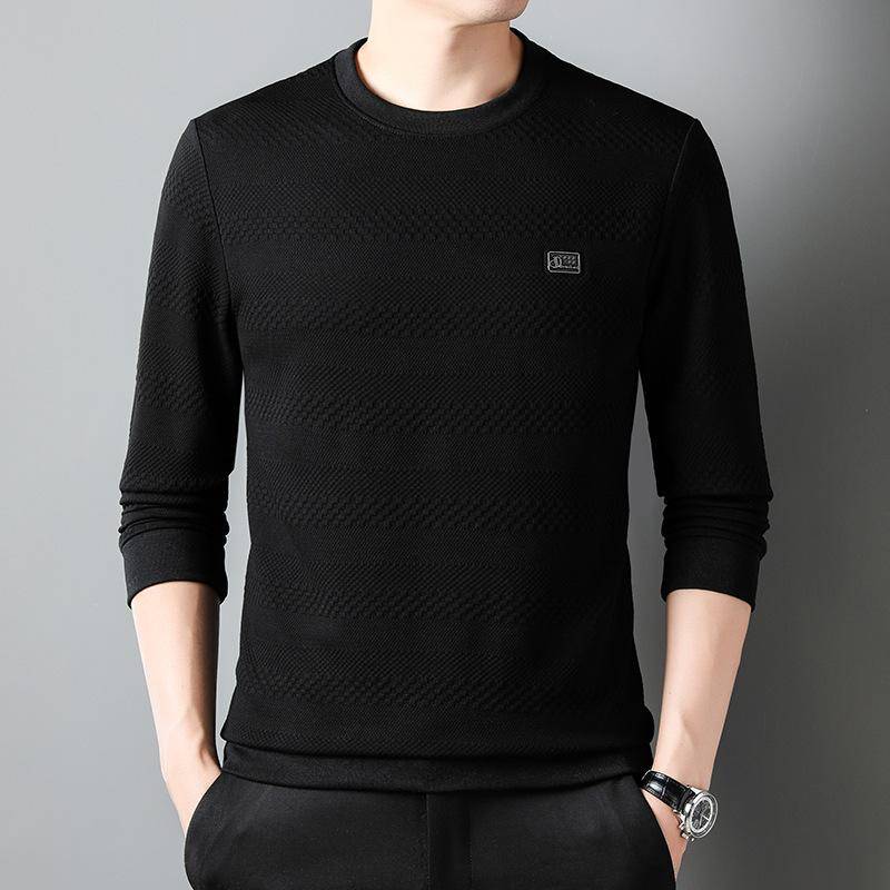 Sweatshirt im Western-Stil für Herren, Herbst Neue Mode Rundhals-Pullover, Koreanischer Stil Lässiges Herren-Unterziehshirt, Langarm-T-Shirt XXXXL von Joom DACH