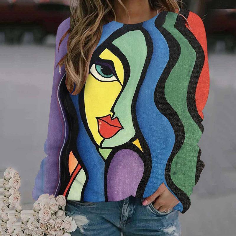 Sweatshirts mit abstraktem Gesichtsmuster, lustiger 3D-Druck, Hoodies für Damen, langärmelig, Y2k-Hoodie, übergroße Pullover, Tops, Damenkleidung 3XL Sweatshirts mit abstraktem Gesichtsmuster, lustiger 3D-Druck, Hoodies für Damen, langärmelig, Y2k-Hoodie, übergroße Pullover, Tops, Damenkleidung 3XL von Joom DACH
