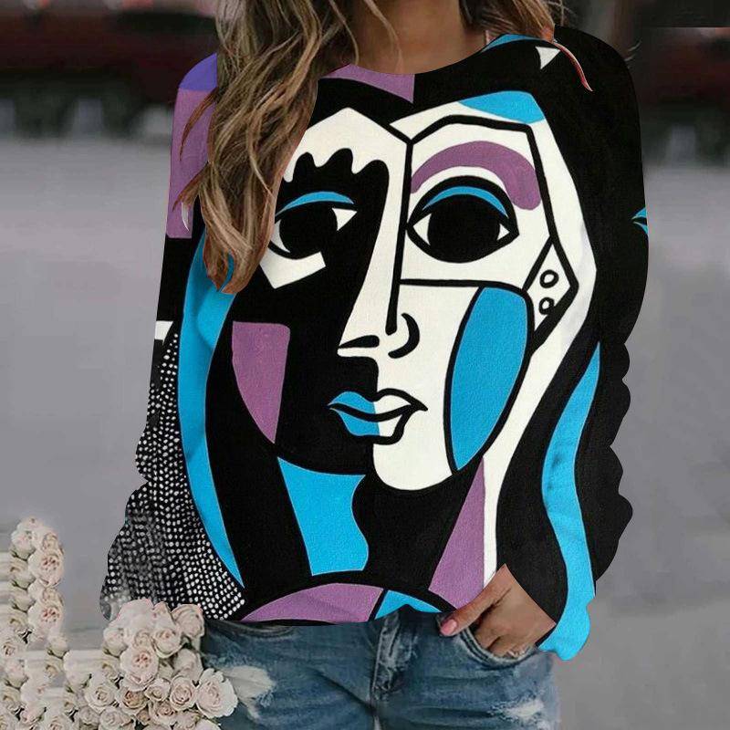 Sweatshirts mit abstraktem Gesichtsmuster, lustiger 3D-Druck, Hoodies für Damen, langärmelig, Y2k-Hoodie, übergroße Pullover, Tops, Damenkleidung 3XL Sweatshirts mit abstraktem Gesichtsmuster, lustiger 3D-Druck, Hoodies für Damen, langärmelig, Y2k-Hoodie, übergroße Pullover, Tops, Damenkleidung 3XL von Joom DACH