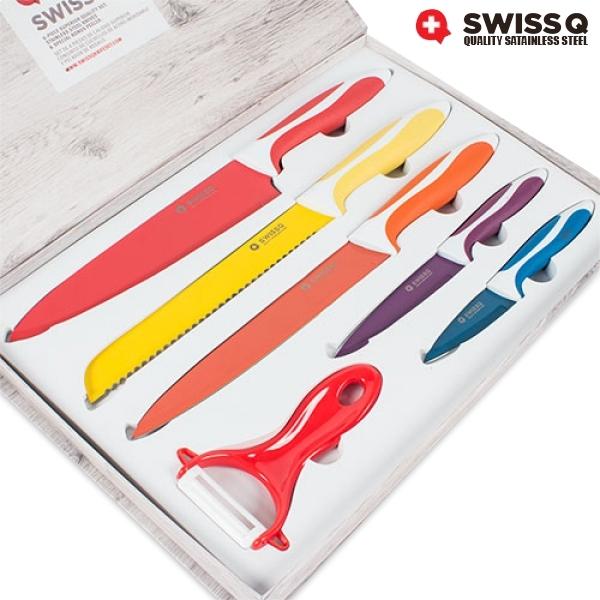 Swiss Q Messerbox 5 Messer und 1 Sparschäler von Joom DACH