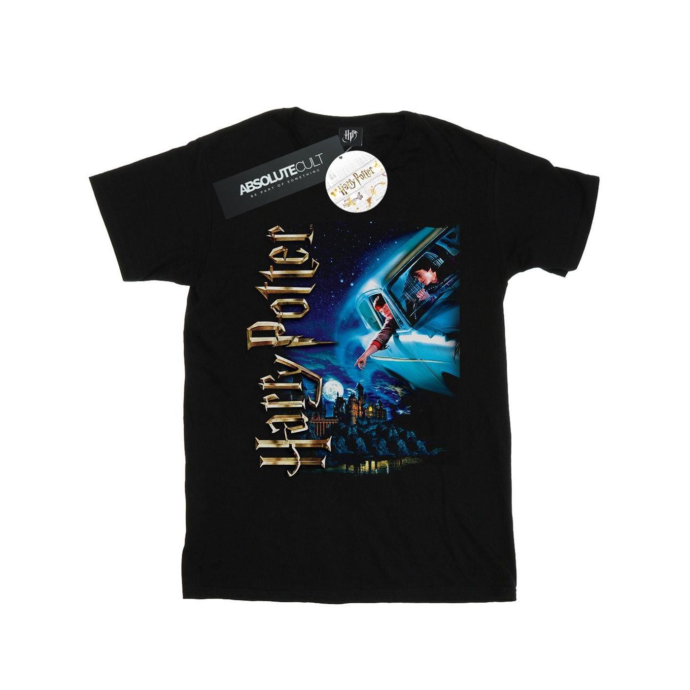 T-Shirt „Harry Potter Boys lächelt Hogwarts an“. 12-13 schwarz von Joom DACH