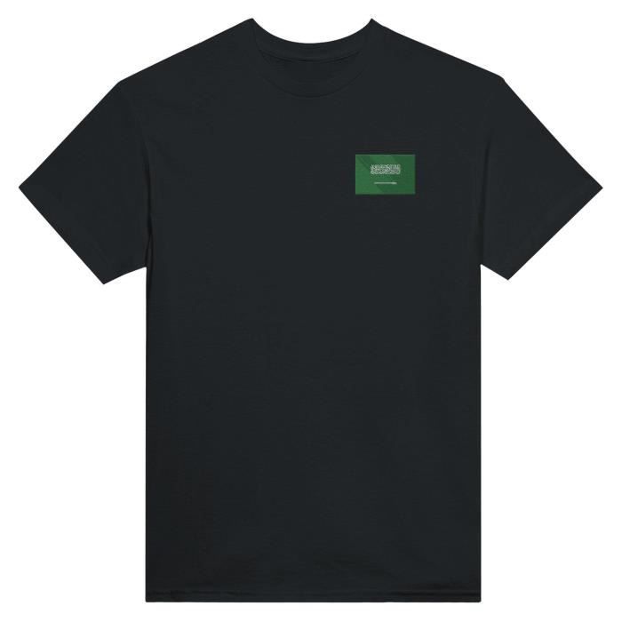 T-Shirt – PIXELFORMA – Drapeau de l'Arabie Saoudite – Broderie Noir – 100 % Baumwolle – Coupe Classique von Joom DACH
