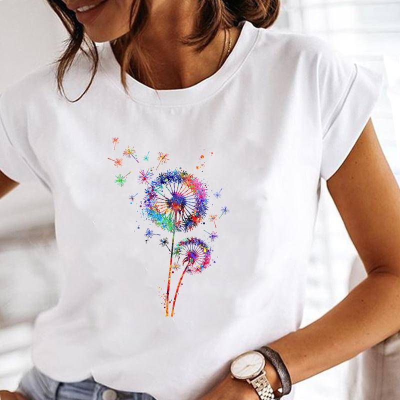 T-Shirt für Damen, Motiv: Musik, Liebe, Trenddruck, kurzärmelig, T-Shirt für Damen, weibliche Kleidung, Sommermode, lässig, grafisches T-Shirt XXL von Joom DACH