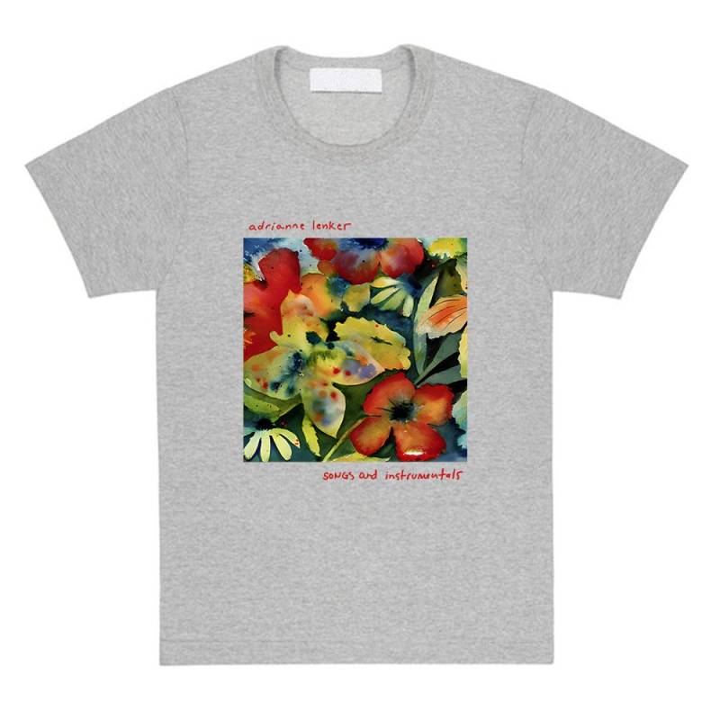 T-Shirts mit Liedern und Instrumentalstücken der Sängerin Adrianne Lenker. T-Shirt mit Print, kurzärmelig, aus weicher Baumwolle, für Damen und Herren, Sommer-Tops XS grau von Joom DACH