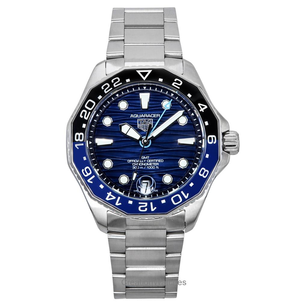 TAG Heuer Aquaracer Professional GMT Edelstahl Blaues Zifferblatt Automatik Taucheruhr WBP5114.BA0013 300M Herrenuhr blau von Joom DACH
