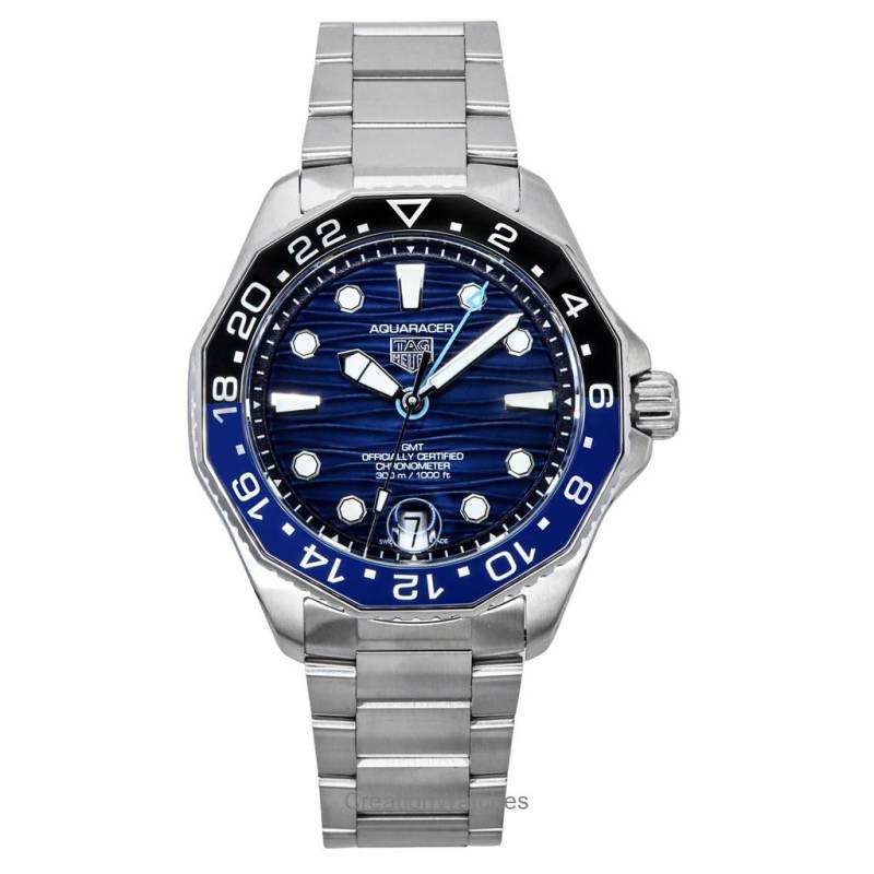 TAG Heuer Aquaracer Professional GMT Edelstahl Blaues Zifferblatt Automatik Taucheruhr WBP5114.BA0013 300M Herrenuhr blau von Joom DACH
