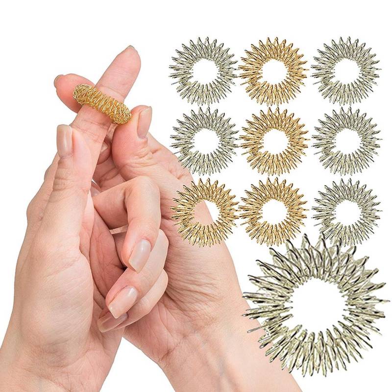 TBH 10 Stück Spiky Massage Fingerring Fidget Sensory Kinder Erwachsene Gesundheitspflege Spielzeug Werkzeug 10pcs von Joom DACH