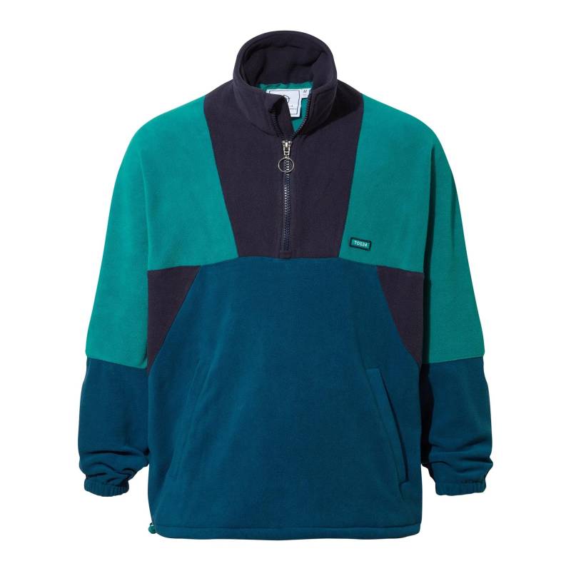 TOG24 Herren-Fleecejacke mit Azteken-Farbblock M dunkelblau von Joom DACH