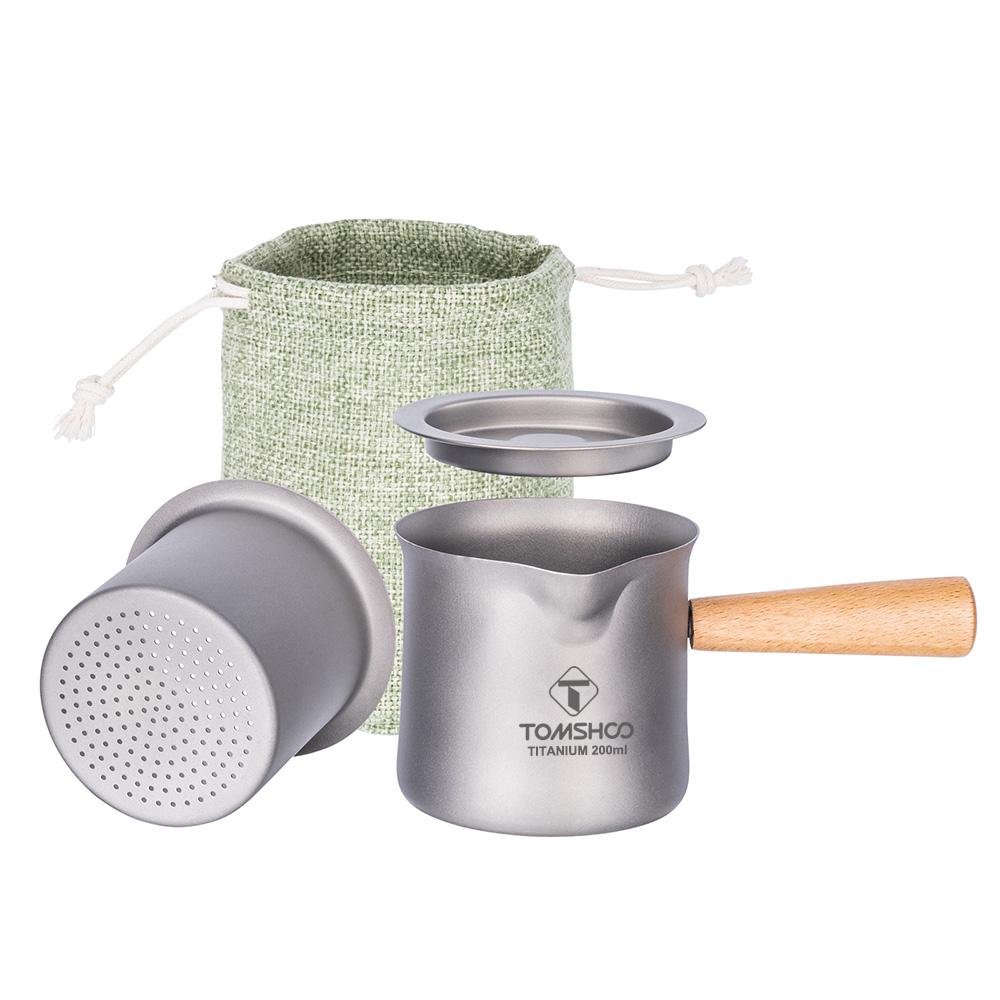 TOMSHOO Titan-Teebecher mit Teesieb, Outdoor-Camping, Titan-Teebecher mit hölzernem Seitengriff silber TOMSHOO Titan-Teebecher mit Teesieb, Outdoor-Camping, Titan-Teebecher mit hölzernem Seitengriff silber von Joom DACH