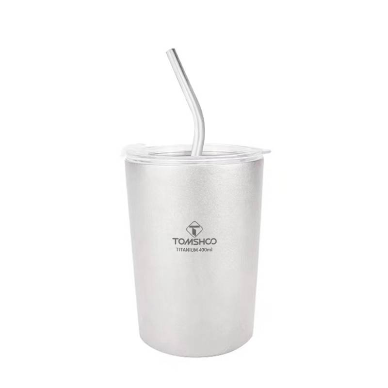 TOMSHOO Titanium Cup Leichter Campingbecher Langlebiger Outdoor-Becher Titan-Kristall-Milchteetasse silber von Joom DACH