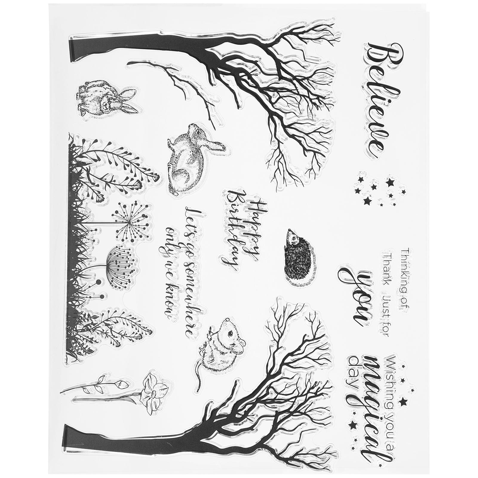 TPR Clear Stamp Transparent Rechteckig für DIY Scrapbook Fotoalbum Tagebuch Grußkarte von Joom DACH