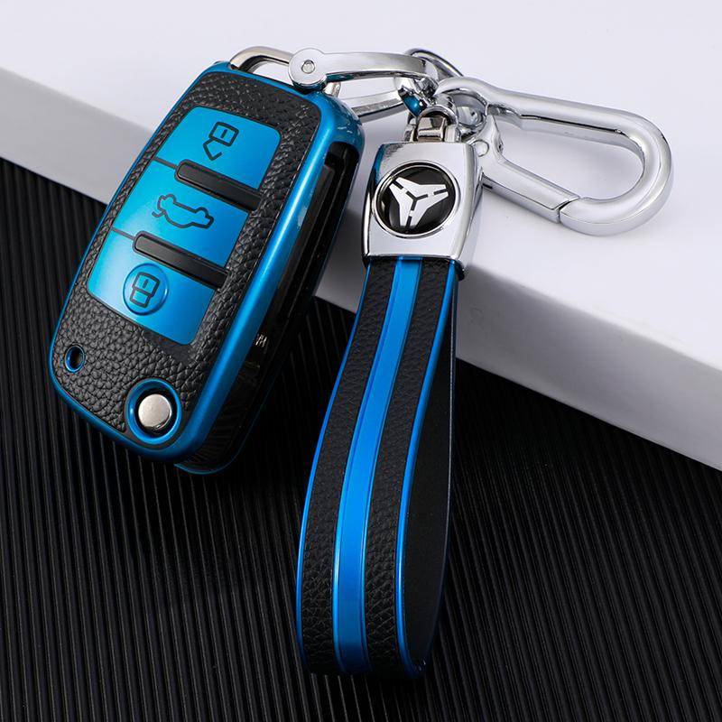 TPU Leder Auto Fernbedienung Schlüssel Fall Abdeckung Schlüsselbund Schutz Für A3 8P A4 B7 B8 B5 B9 B6 A1 a5 Q7 Q5 A6 4F C6 C5 C7 C4 TT Q3 S3 A7 A8 C4 8N 8V 8L key cover with chain blau von Joom DACH