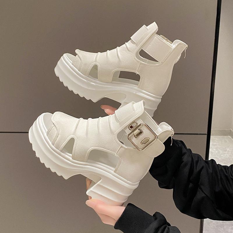 TUINANLE Damen-Sandalen, Sommer-High-Heels, Damen, klobige Schuhe, Plateau-Keile, süßer Reißverschluss, weiße Sandalen 38 weiß TUINANLE Damen-Sandalen, Sommer-High-Heels, Damen, klobige Schuhe, Plateau-Keile, süßer Reißverschluss, weiße Sandalen 38 weiß von Joom DACH