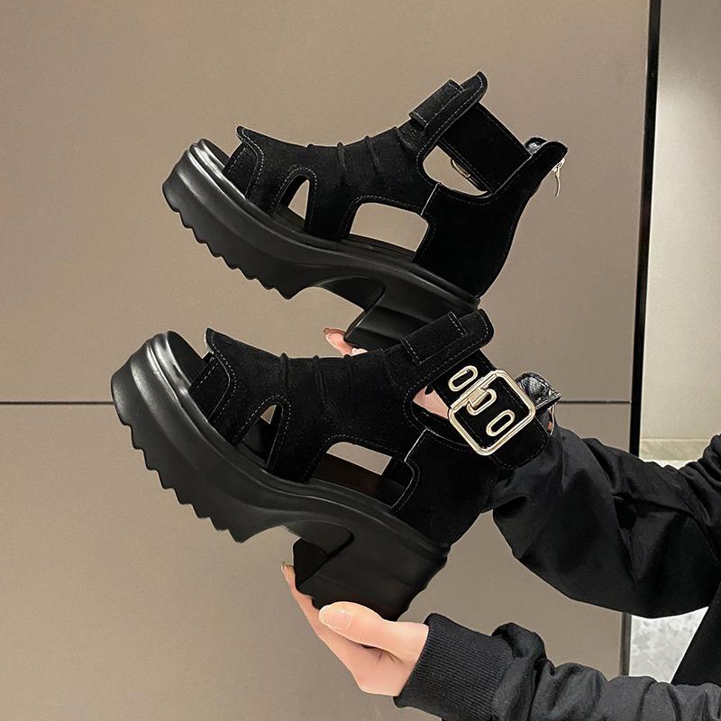 TUINANLE Damen-Sandalen, Sommer-High-Heels, Damen, klobige Schuhe, Plateau-Keile, süßer Reißverschluss, weiße Sandalen 39 schwarz TUINANLE Damen-Sandalen, Sommer-High-Heels, Damen, klobige Schuhe, Plateau-Keile, süßer Reißverschluss, weiße Sandalen 39 schwarz von Joom DACH