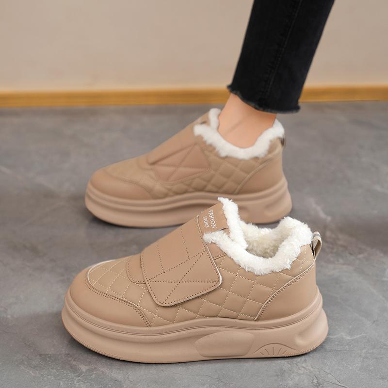 TUINANLE Damen Winter Baumwollschuhe Komfort Plüsch Lässige Laufschuhe Rutschfeste Outdoor Sneaker 38 khaki von Joom DACH