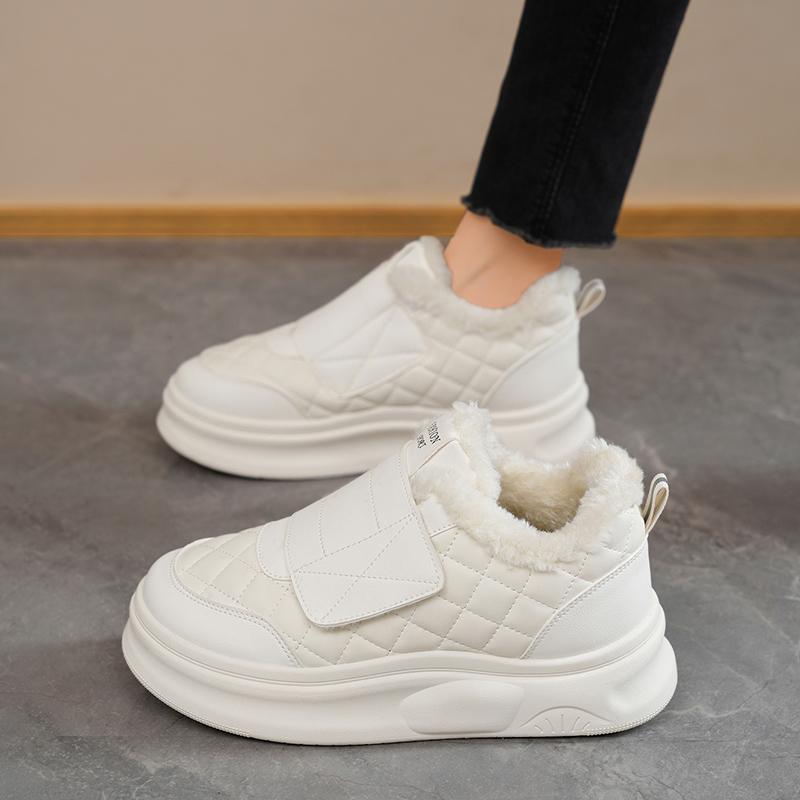 TUINANLE Damen Winter Baumwollschuhe Komfort Plüsch Lässige Laufschuhe Rutschfeste Outdoor Sneaker 41 beige von Joom DACH