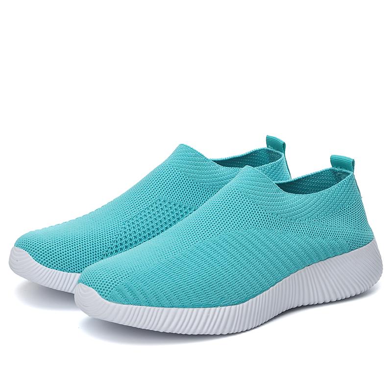 TUINANLE Frauen Turnschuhe Vulkanisierte Schuhe Socke Turnschuhe Frauen Sommer Slip auf Flache Schuhe Frauen Plus Size Loafers Gehen Flache 41 blau von Joom DACH