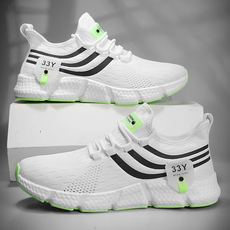 TUINANLE Herren-Sneaker, Damen-Laufschuhe, atmungsaktiv, klassische Sportschuhe, Wanderschuhe 44 weiß von Joom DACH