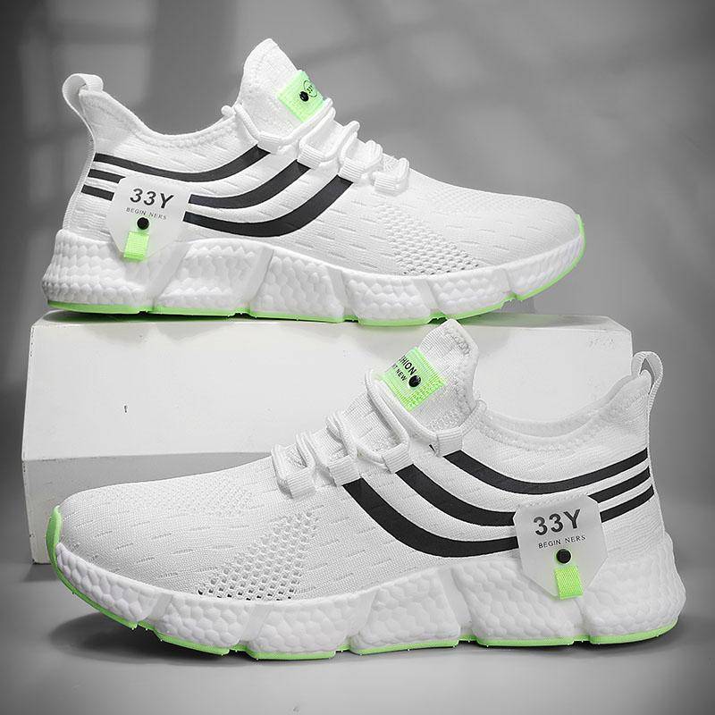 TUINANLE Herren-Sneaker, Damen-Laufschuhe, atmungsaktiv, klassische Sportschuhe, Wanderschuhe 44 weiß von Joom DACH