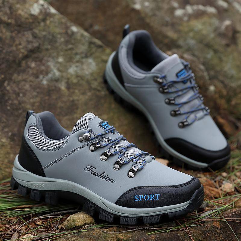 TUINANLE Herren-Wanderschuhe, Leder-Outdoor-Schuhe, verschleißfeste Herren-Trekking-Walking-Jagd-Turnschuhe 43 grau von Joom DACH