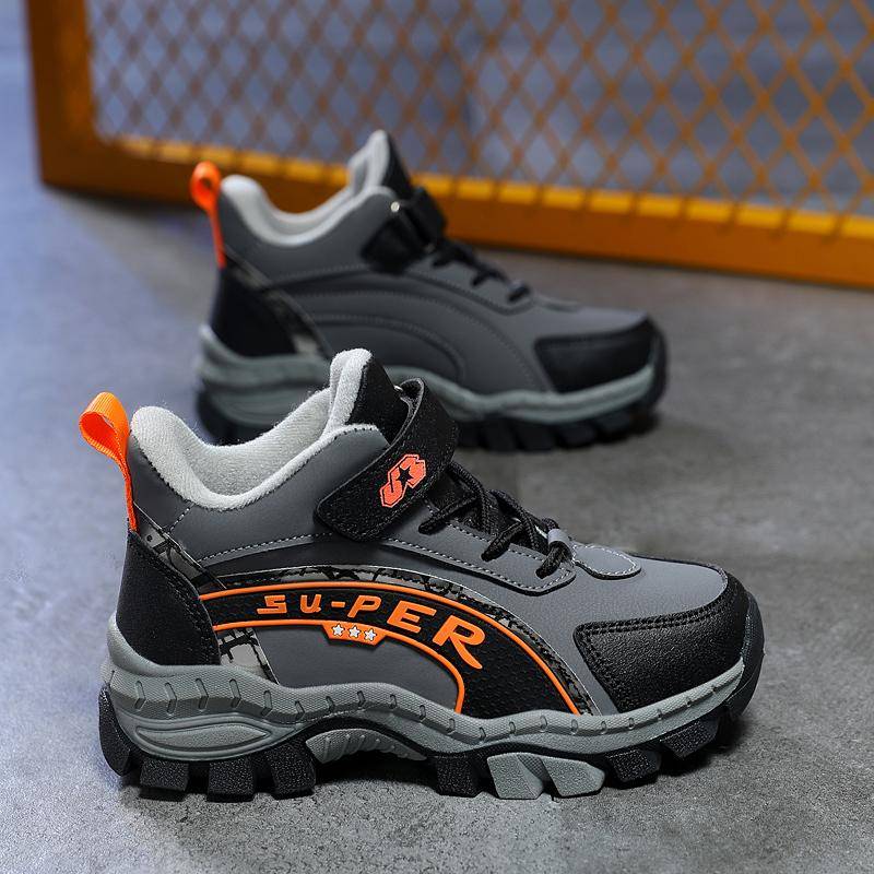 TUINANLE Kinder Winter-Kletterschuhe, dicker Plüsch, warm, rutschfest, für Jungen, Outdoor, Freizeitschuhe aus Baumwolle 34 orange von Joom DACH