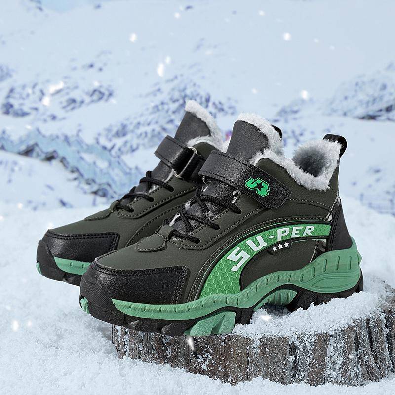 TUINANLE Kinder Winter-Kletterschuhe, dicker Plüsch, warm, rutschfest, für Jungen, Outdoor, Freizeitschuhe aus Baumwolle 40 armee grüne von Joom DACH