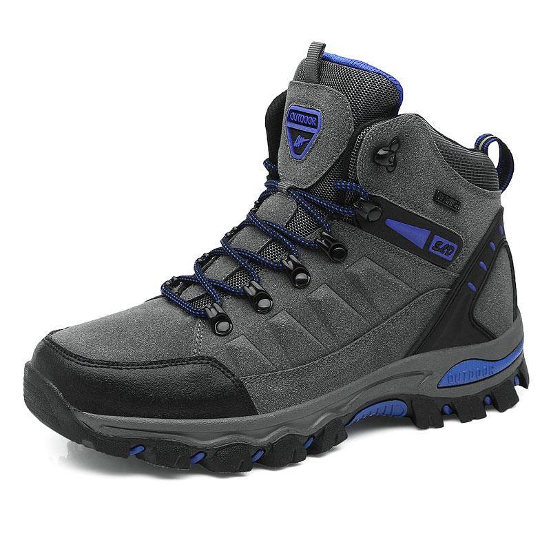 TUINANLE Männer Wanderschuhe Hohe Qualität Turnschuhe Herbst Winter Trekking Berg Wasserdicht Klettern Athletisch Outdoor Sport Schuhe Stiefel 44 grau von Joom DACH