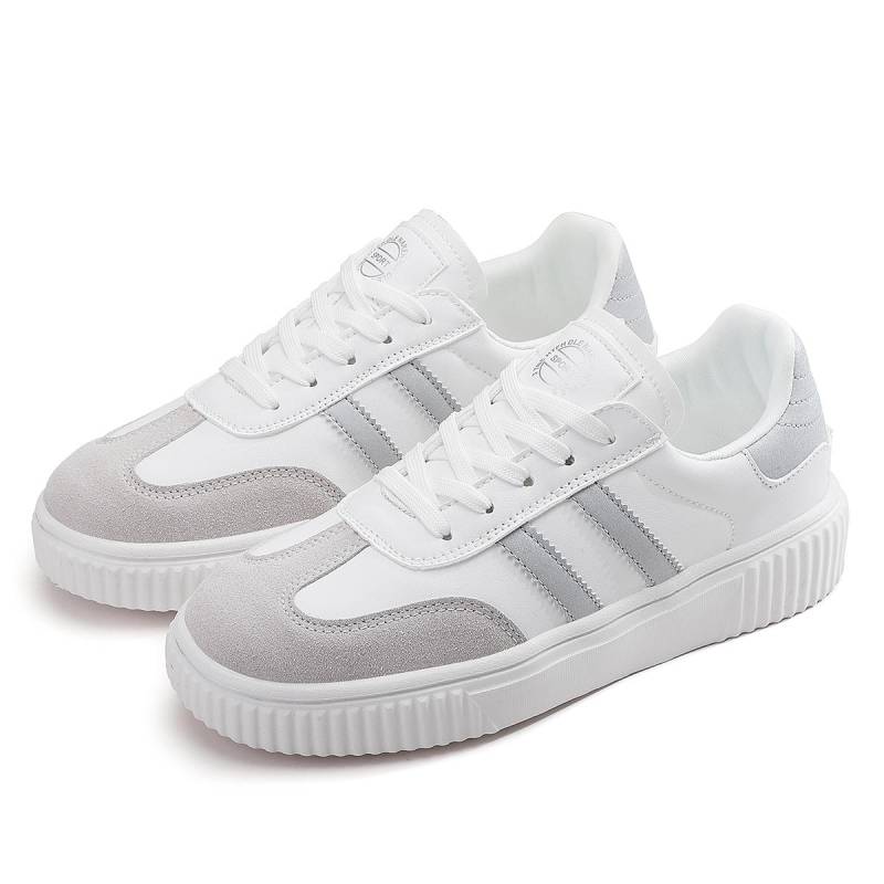 TUINANLE Sneakers Damen Sportschuhe Chunky Casual Weiße Sneakers Mädchen Walking Plateauschuhe 40 weiß/grau von Joom DACH