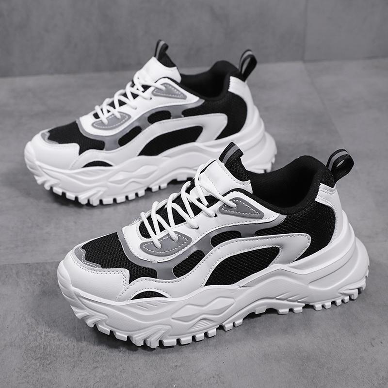 TUINANLE Sommer Frühling Herbst Bequeme Plattform Turnschuhe Laufschuhe Atmungs Bequeme Frauen Schuhe Chunky Ins Frauen Schuhe Weibliche Mädchen 39 schwarz von Joom DACH