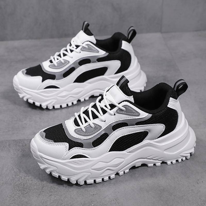 TUINANLE Sommer Frühling Herbst Bequeme Plattform Turnschuhe Laufschuhe Atmungs Bequeme Frauen Schuhe Chunky Ins Frauen Schuhe Weibliche Mädchen 39 schwarz von Joom DACH